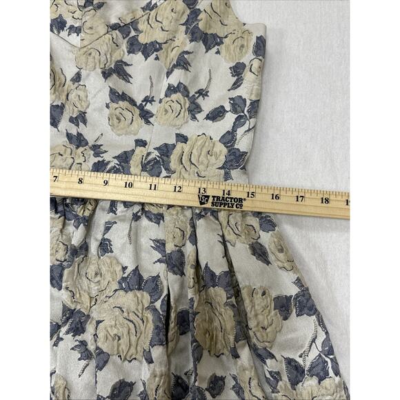 GAL MEETS GLAM Ava Rose Jacquard Dress Size 6 Fit And Flare Pockets Sleeveless - Picture 4 of 9
